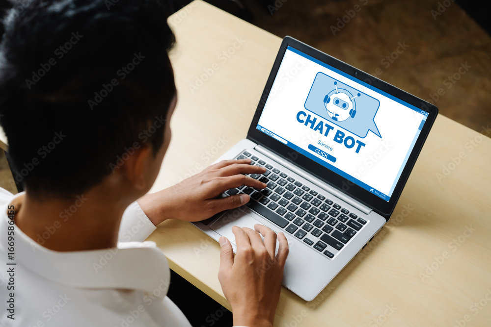 Poster chatbot software application for modish online business that automatically reply to customer questio