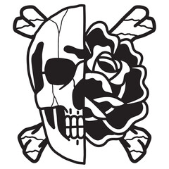 old school vector design for t-shirts, tattoos, etc.