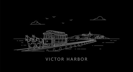Victor Harbor South Australia Illustration.