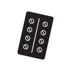 Pill blister pack icon symbol. Quality design element.