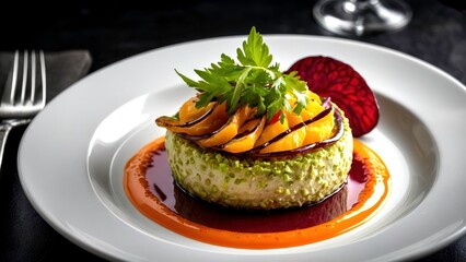 Elegant Food Photography on Black and White Background for Gourmet Dishes, Appetizers, Desserts, and Fresh Ingredients - Captivating Visuals for Culinary Inspiration and Recipes