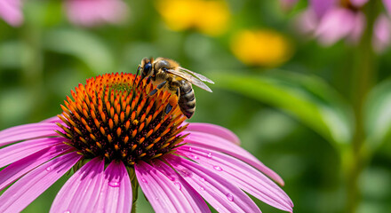 Echinacea Pollination: A Bee's Work
