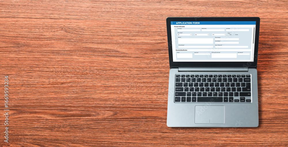 Aufkleber online application form for modish registration on the internet website