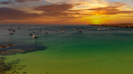 Coucher de soleil sur l'ile d'Houat