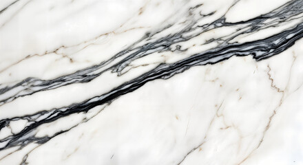 Obraz premium white marble with black and gold veins, dramatic natural stone, polished slab for luxurious countertops, striking feature walls, and opulent interior design