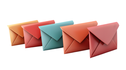 Envelope 3d icon isolated on a transparent background