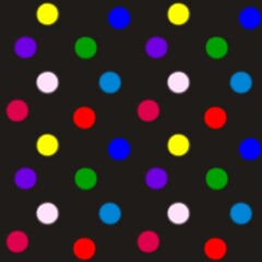 Vibrant Glowing Polka Dots on a Dark Background