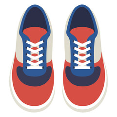 Sneaker shoe front view red icon sport fashion vector illustration