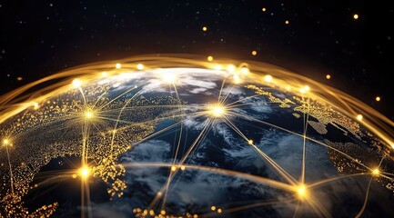 Earth network, global connections (1)