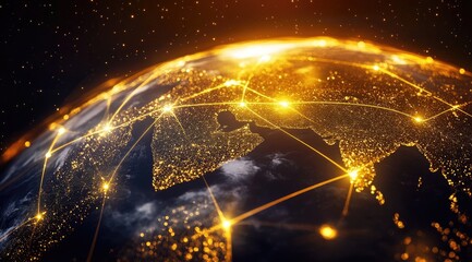 Global network, glowing connections (3)