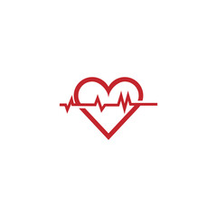health hearth logo. Heart health vector illustration for icon, symbol or logo