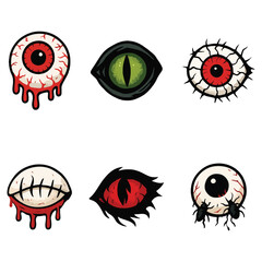 vector illustration of a scary eyes