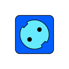 Fototapeta premium Icon a socket, isolated against a clean background.