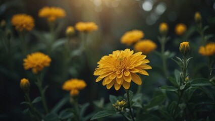 yellow dandelions in the grass