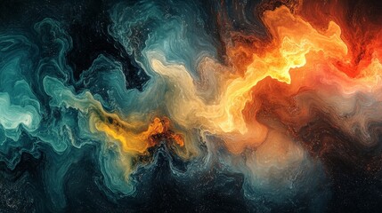 Fototapeta premium Abstract artistic depiction of a data chart, symbolizing the vastness and complexity of data science. This visual highlights the blend of science and creativity in data analytics, Generative AI