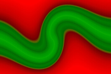 red green waves