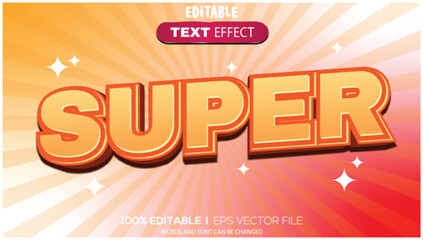 3D text effect theme super