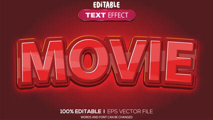 3D text effect theme movie