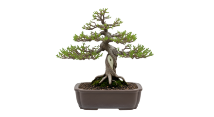 bonsai tree isolated on white