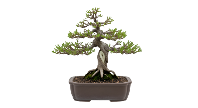 bonsai tree isolated on white