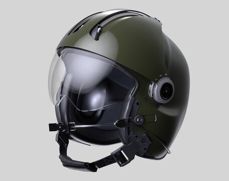 Modern helicopter pilot helmet