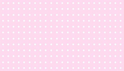 Pink background with white polka dots.
