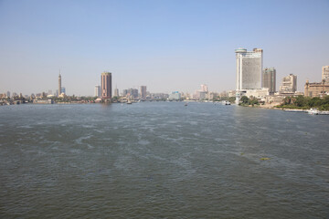 Fototapeta premium The Nile scene from the University Bridge