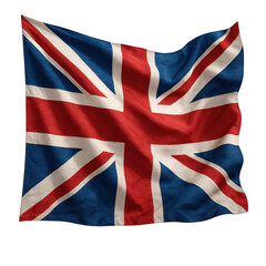 Fototapeta premium Flag with the British Union Jack on it. 3d isolated illustration on transparent background