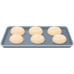 Baking process with kneading and dough molding vector illustration