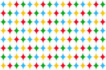 Harlequin rhombus seamless pattern. Argyle fabric texture. Diamond lozenge simple color background. Joker vintage geometric wallpaper bg. Venetian rhomb carnival ornament. Vector illustration.