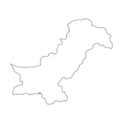 vector outline pakistan map illustration design on white background