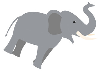Elephant on a white background, vector illustration, eps10