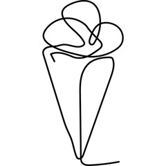 Continuous Ice Cream Line Art