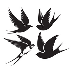 Elegant bird logo vector design symbolizing freedom, creativity, peace, and modern professional branding identity