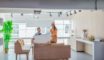 Creative Teamwork and Strategic Planning Session in Modern Office