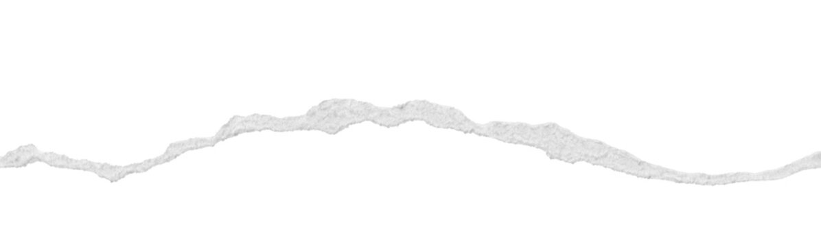 ripped torn paper edges isolated with clipping path on black background