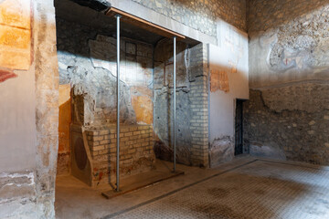 Villa di Poppea (Villa Poppaea), ruins of a seaside Roman villa in the Pompeian suburban area of...