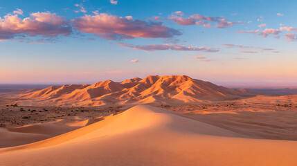 Naklejka premium Sunlight creeping over the Imperial Sand Dunes
