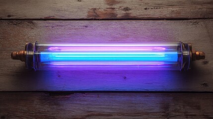 Vintage tube light, vibrant hues