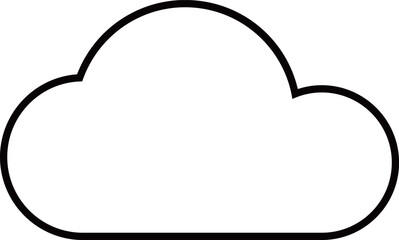 雲のアイコン　モノトーン