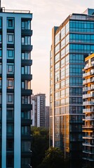 Fototapeta premium City skyline with modern apartment buildings
