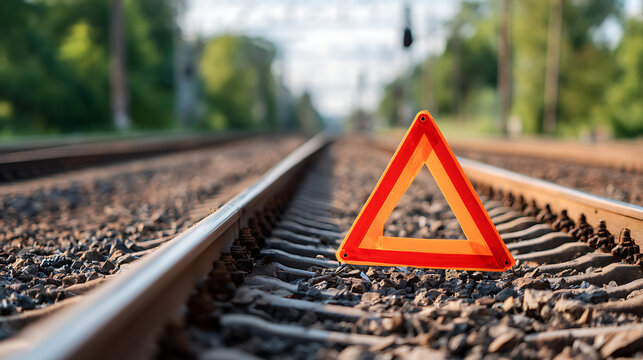 Train of thought derailed sign suggesting to expect delays