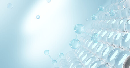 Abstract Molecular Structure Background. 3d illustration