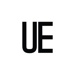 UE monogram logo design letter text name symbol monochrome logotype alphabet character simple logo