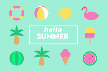 hello summer vector