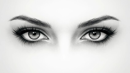intense gaze detailed pencil sketch of woman's eyes