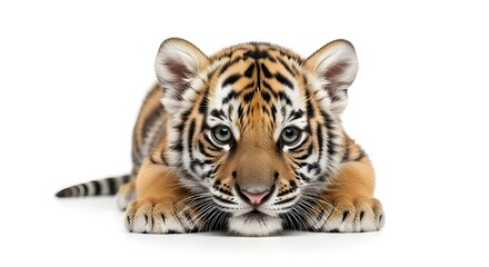Obraz premium white tiger isolated on white background
