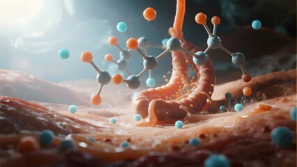 Molecular Structure Interacting with Biological Tissue