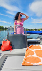Frau am Boot