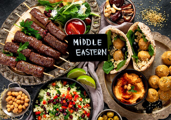 Arabic Cuisine: Middle Eastern traditional lunch or dinner.